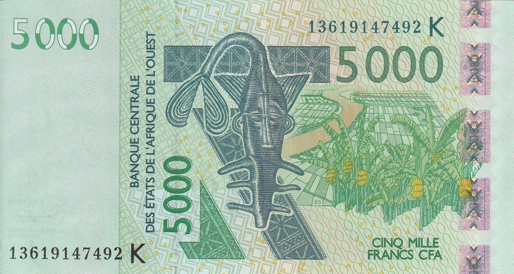 Западная Африка Банкнота 5000 франков 2003 - 11 UNC К