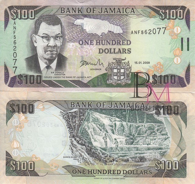 Ямайка банкнота 100  долларов 2009 UNC
