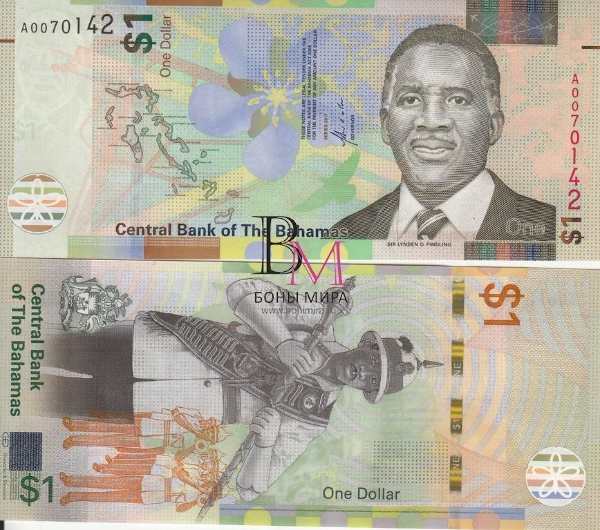 Багама Банкнота 1 доллар 2017 UNC 