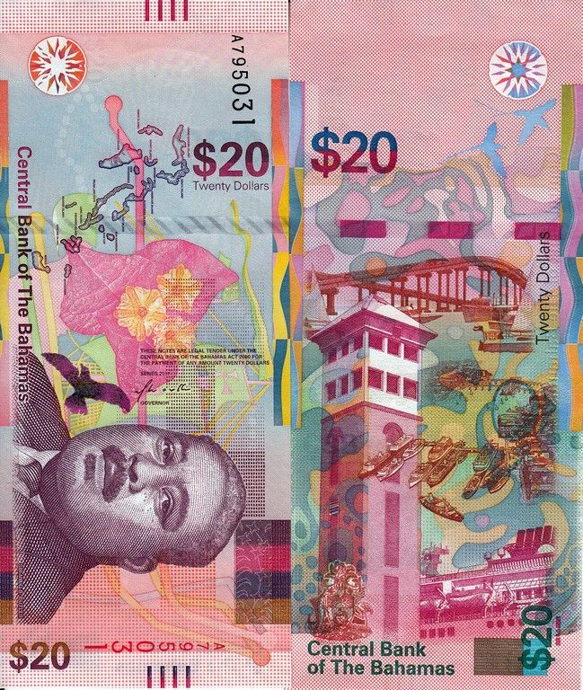 Багама Банкнота 20 долларов 2018 UNC 