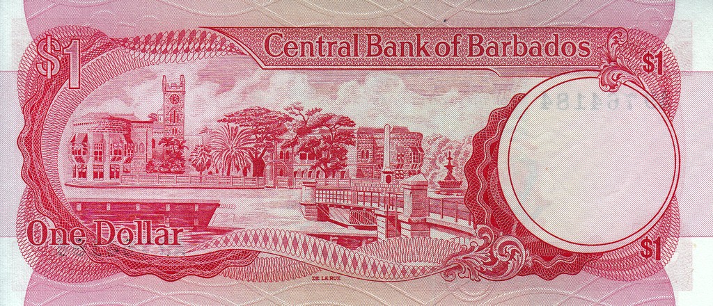 Барбадос Банкнота 1 доллар 1973 UNC