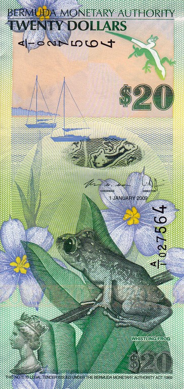 Бермуды Банкнота 20 долларов 2009