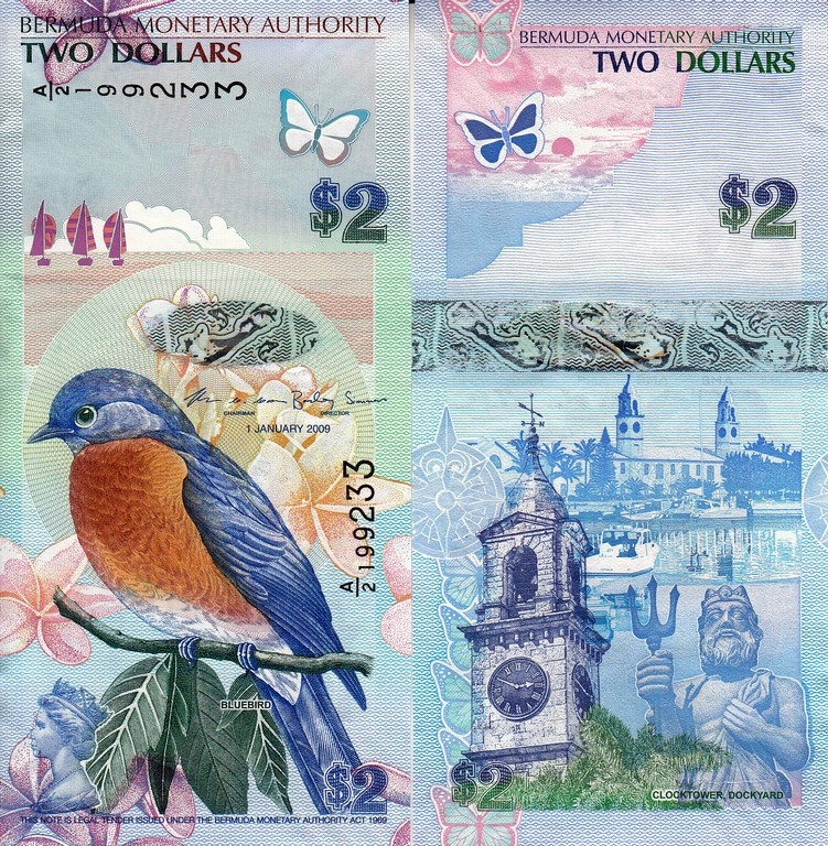 Бермуды Банкнота 2 доллара 2009