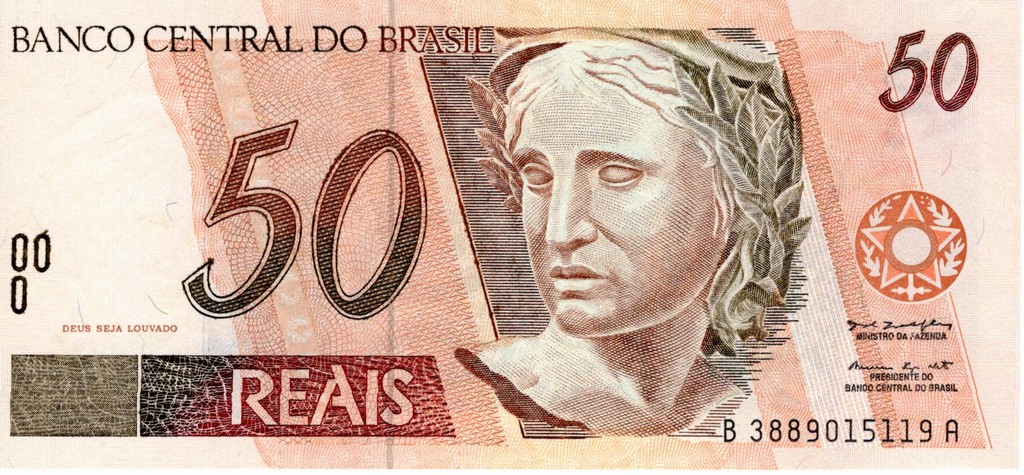 Бразилия Банкнота 50 реал 1999 - 2006 UNC Подпись 39