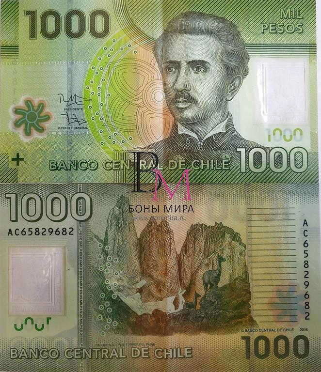 Чили Банкнота 1000 песо 2014 VF