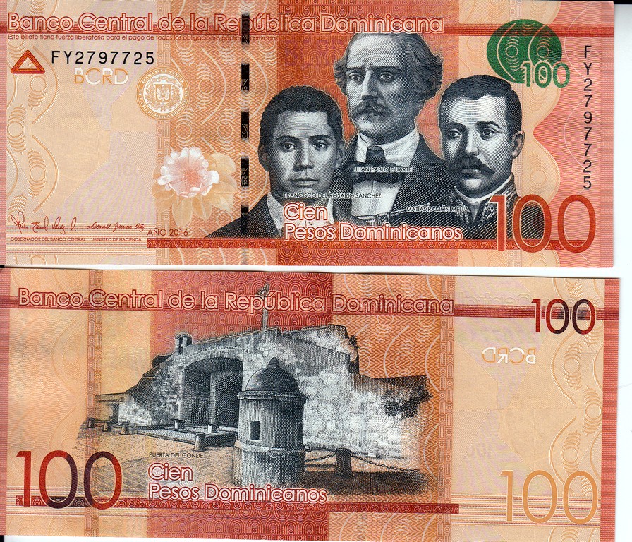 Доминикана Банкнота 100 песо 2016 UNC