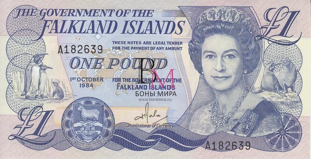 Фолклендские острова Банкнота 1 фунт 1984 UNC