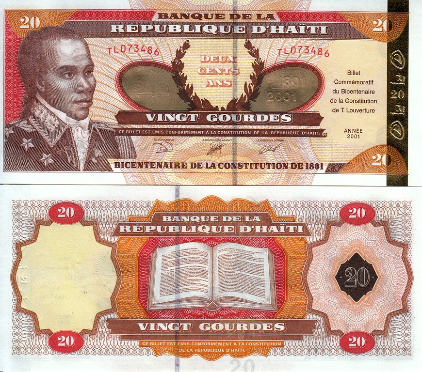 Гаити Банкнота  20 гурд 2001 UNC P271