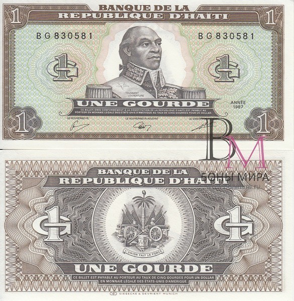 Гаити Банкнота  1 гурд 1987 UNC