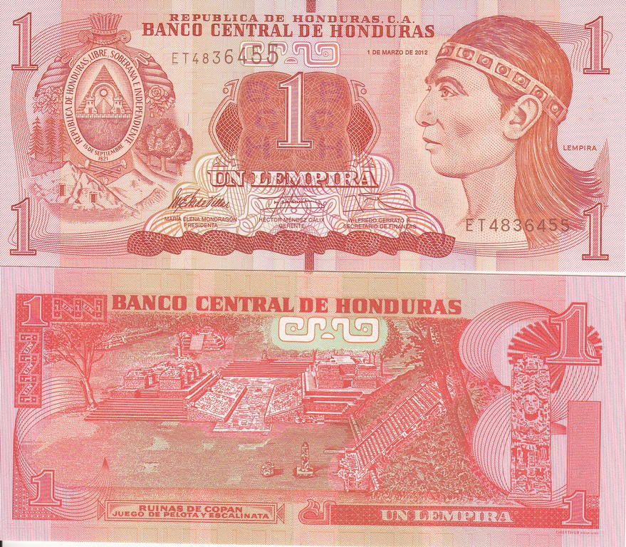 Гондурас Банкнота  1 лемпира 2012 UNC