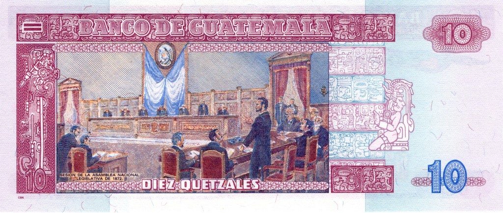 Гватемала Банкнота  10 кетсалей  2006 UNC 