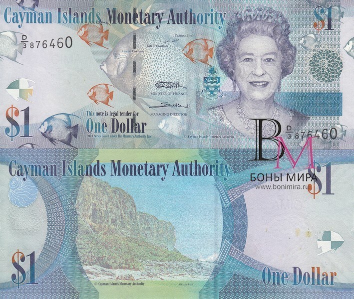 Каймановы острова Банкнота 1 доллар 2010 UNC
