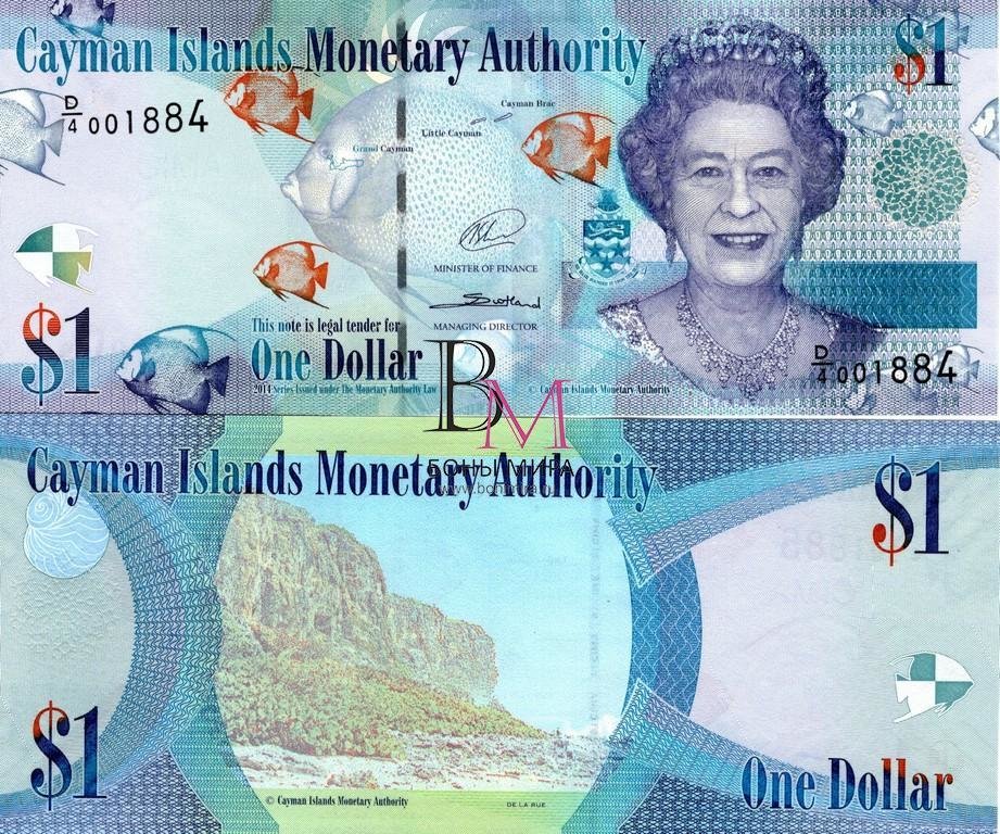 Каймановы острова Банкнота 1 доллар 2014 (17) UNC 