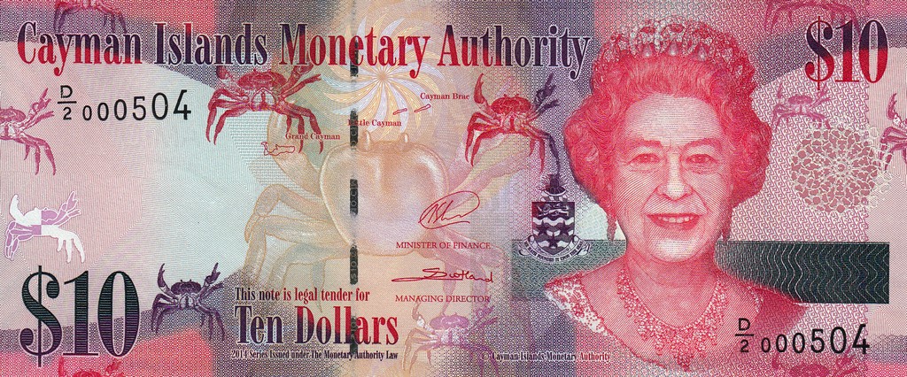 Каймановы острова Банкнота 10 долларов 2010 UNC