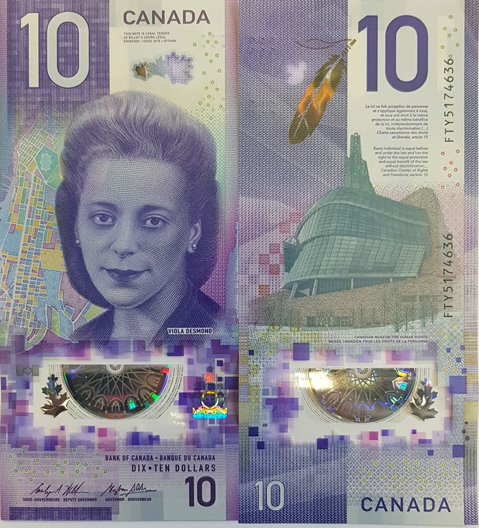 Канада Банкнота  10 долларов 2017-18 UNC