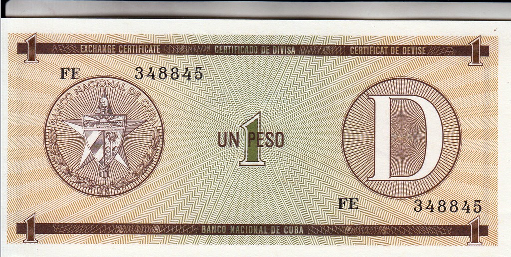 Куба Банкнота  1 песо 1985 UNC FX27