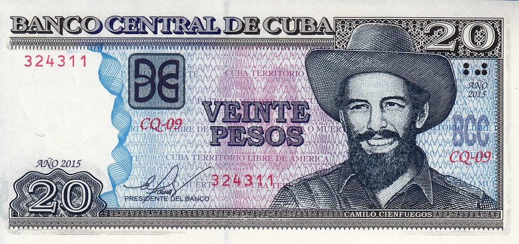 Куба Банкнота 20 песо 2015 UNC
