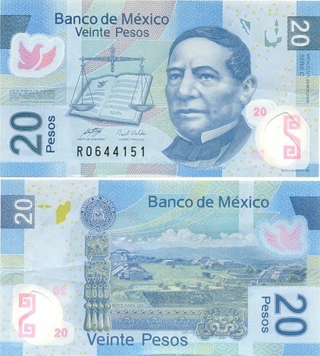 Мексика Банкнота 20 песо 2011 UNC