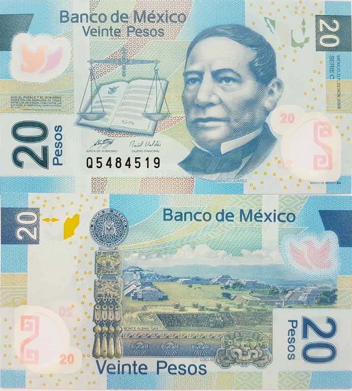 Мексика Банкнота 20 песо 2006 UNC 