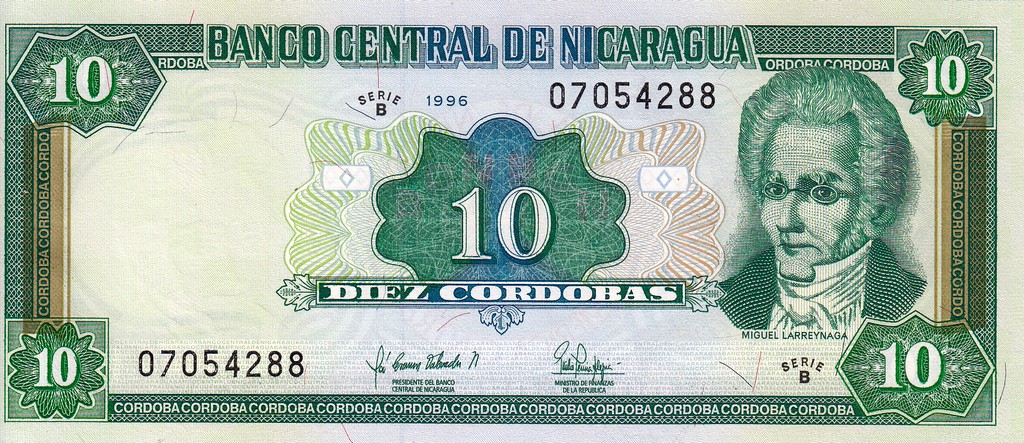 Никарагуа Банкнота 10 кордоба 1996 UNC P181