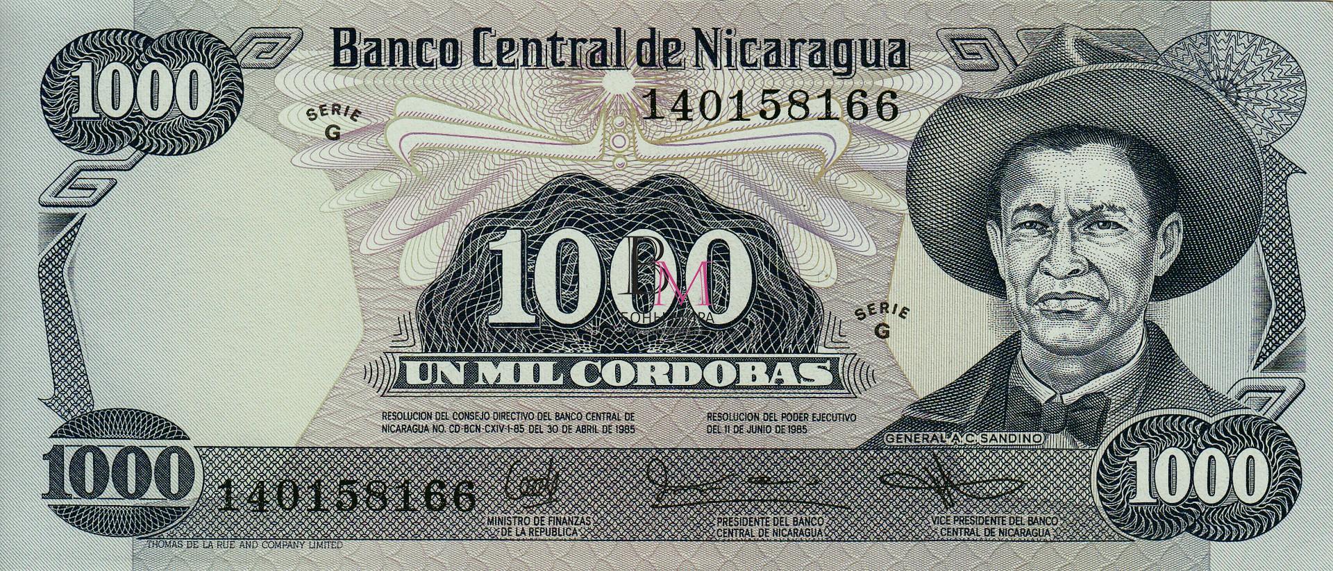 Никарагуа Банкноты 1000 кордоба 1985 (1990)  UNC P162