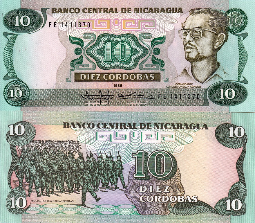 Никарагуа Банкноты 10 кордоба 1985 UNC