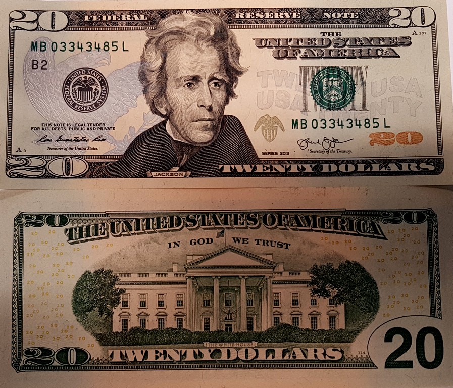 США Банкнота 20 долларов 2013 UNC B - Нью-Йорк
