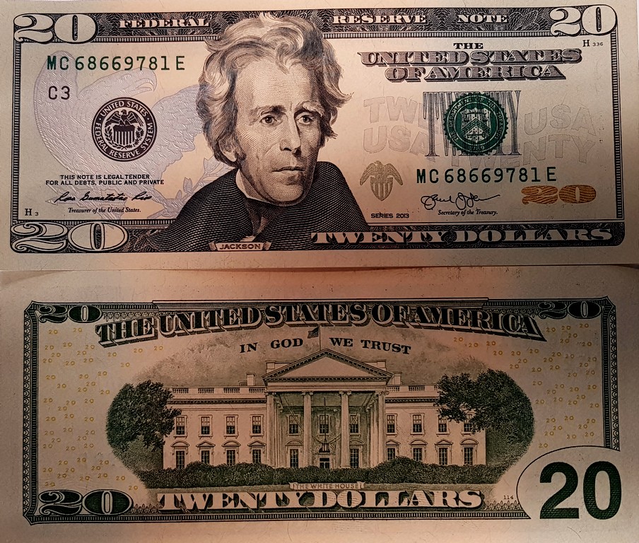США Банкнота 20 долларов 2013 UNC C - Филадельфия