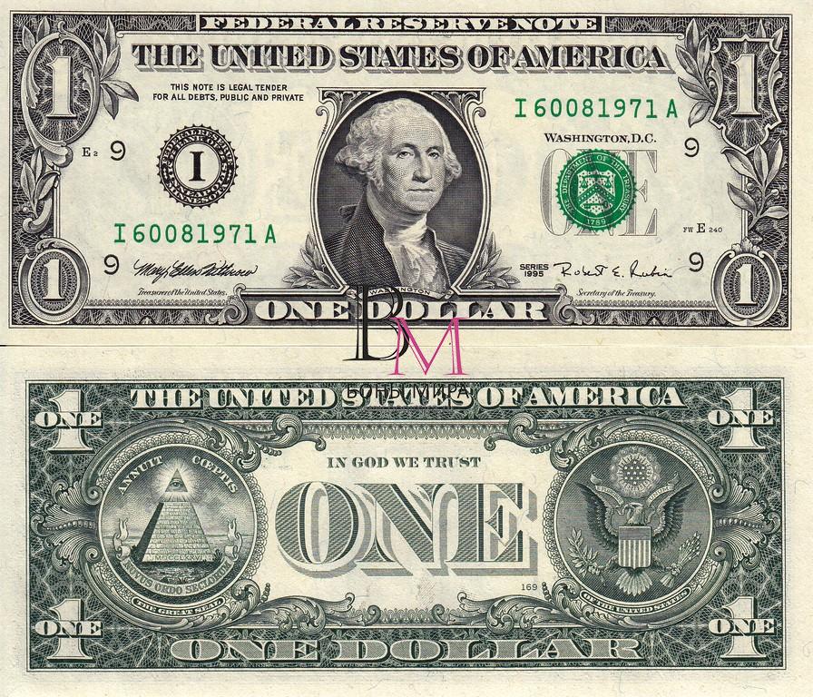 США Банкнота 1 доллар 1995 UNC Серия I Миннеаполис 