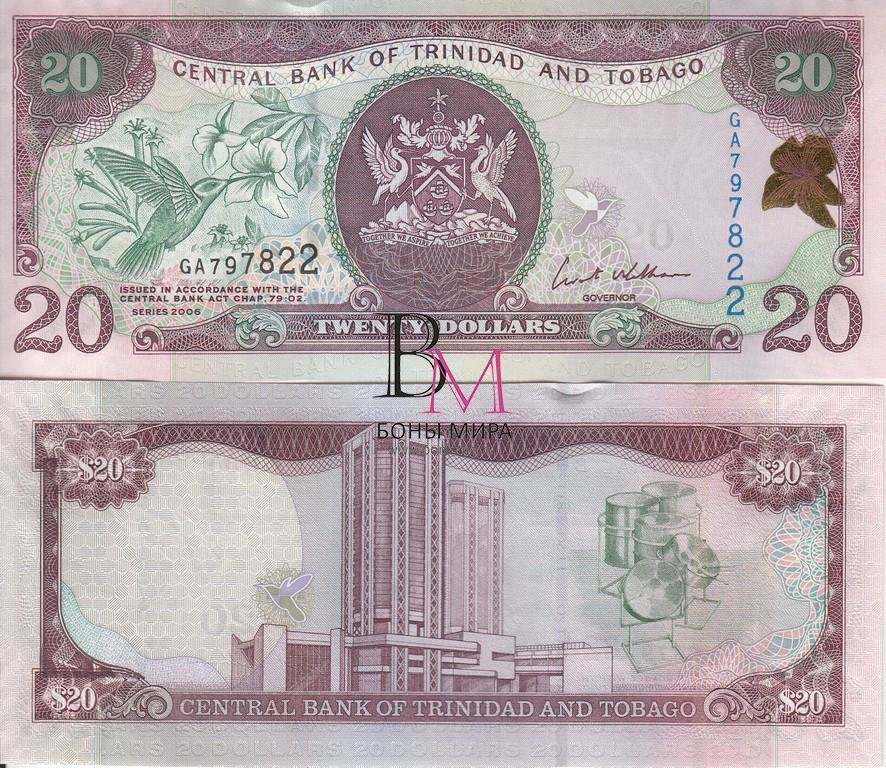 Тринидад и Тобаго Банкнота 20 долларов 2006 UNC