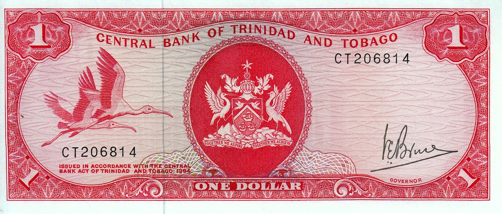 Тринидад и Тобаго Банкнота 1 долларов 1964 UNC P30a