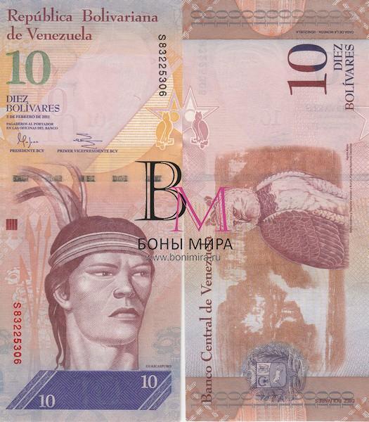 Венесуэла Банкнота 10 боливаров 2011 UNC