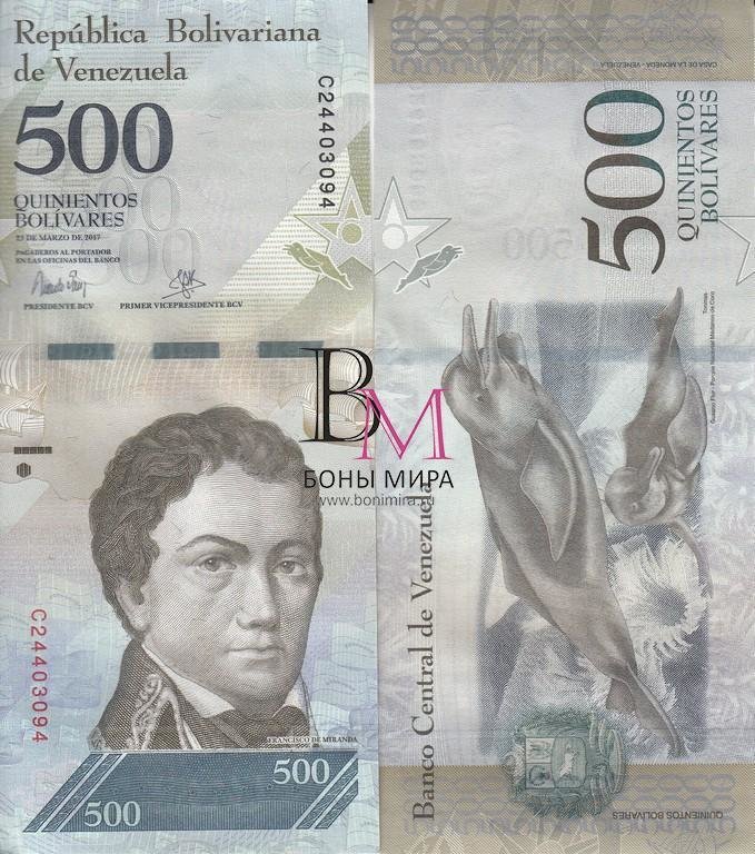 Венесуэла Банкнота 500 боливаров  2017 UNC