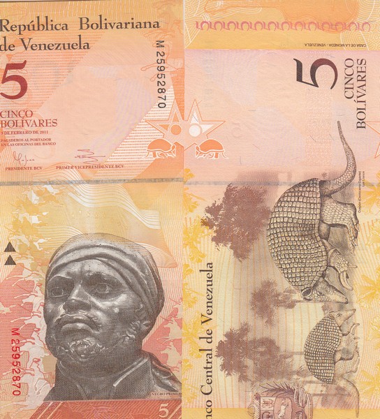 Венесуэла  Банкнота 5 боливара 2011 UNC
