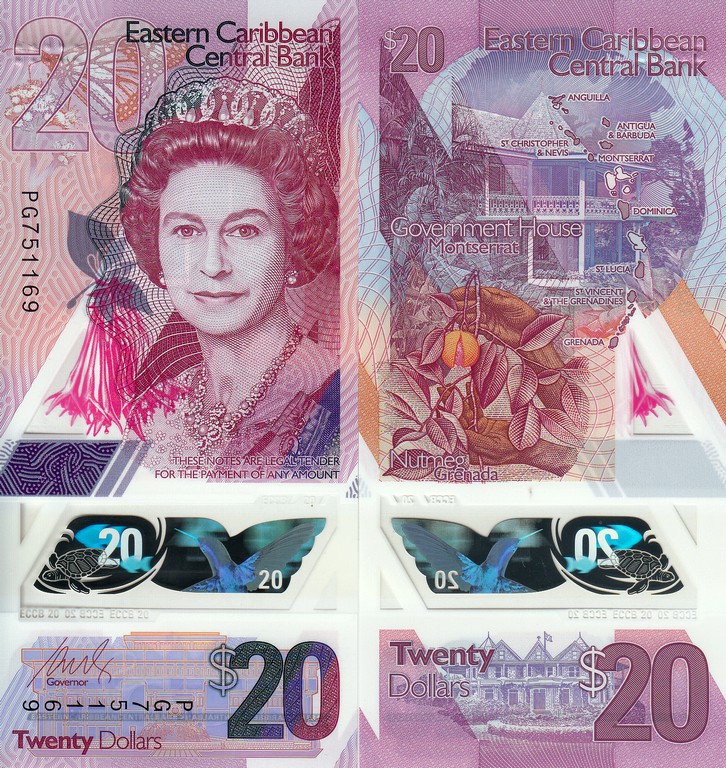 Восточные Карибы Банкнота 20 долларов 2019 UNC