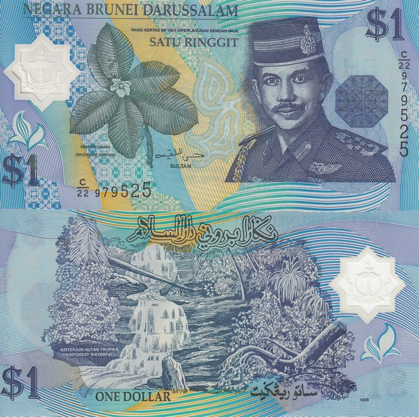 Бруней Банкнота 1 ринггит 1996 UNC P22a