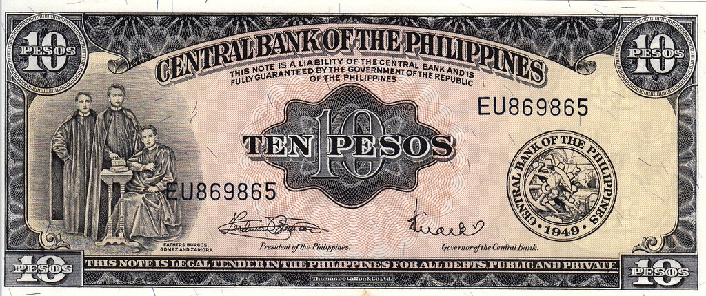 Филиппины Банкнота 10 песо 1949 UNC 