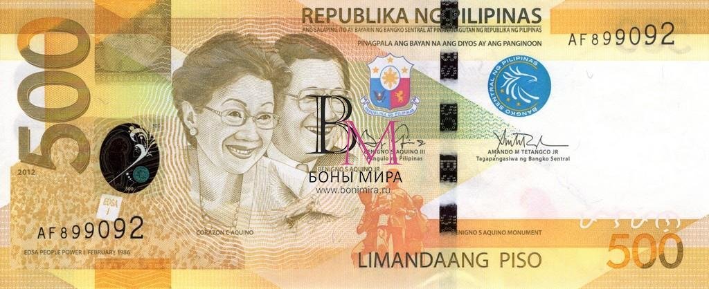 Филиппины Банкнота 500 песо 2012 UNC