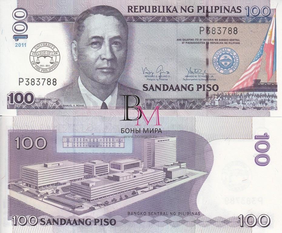 Филиппины Банкнота 100 песо 2011 UNC 100 лет ЮрФаку 