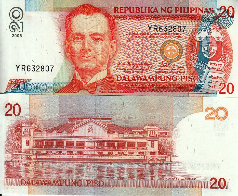 Филиппины Банкнота 20 песо 2008 UNC