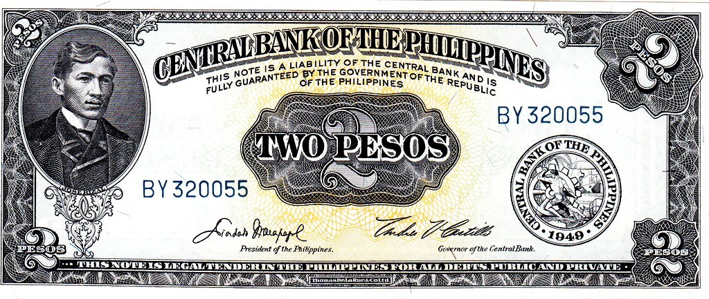 Филиппины Банкнота 2 песо 1949 UNC 