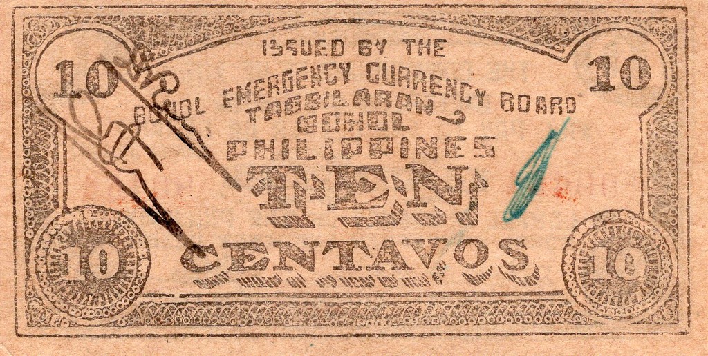 Филиппины Банкнота 10 центавос 1942 aUNC/EF 