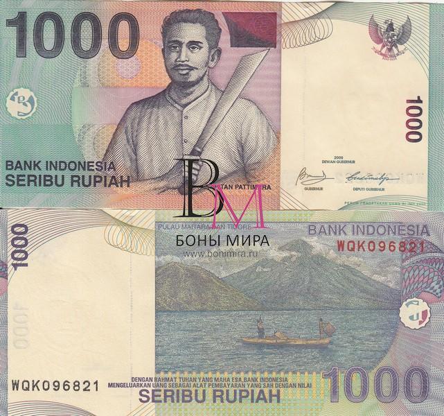 Индонезия  Банкнота 1000 рупий 2009 UNC