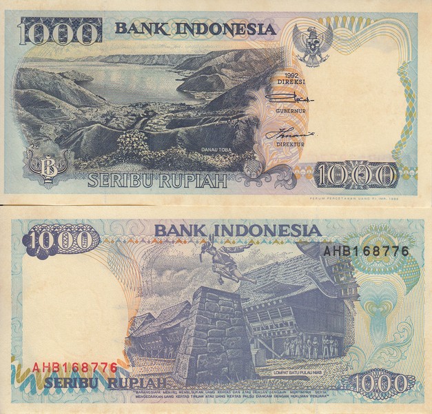 Индонезия Банкнота 1000 рупий 1992 (94) UNC 
