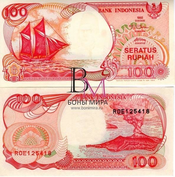 Индонезия Банкнота  100 рупий 1993 UNC 