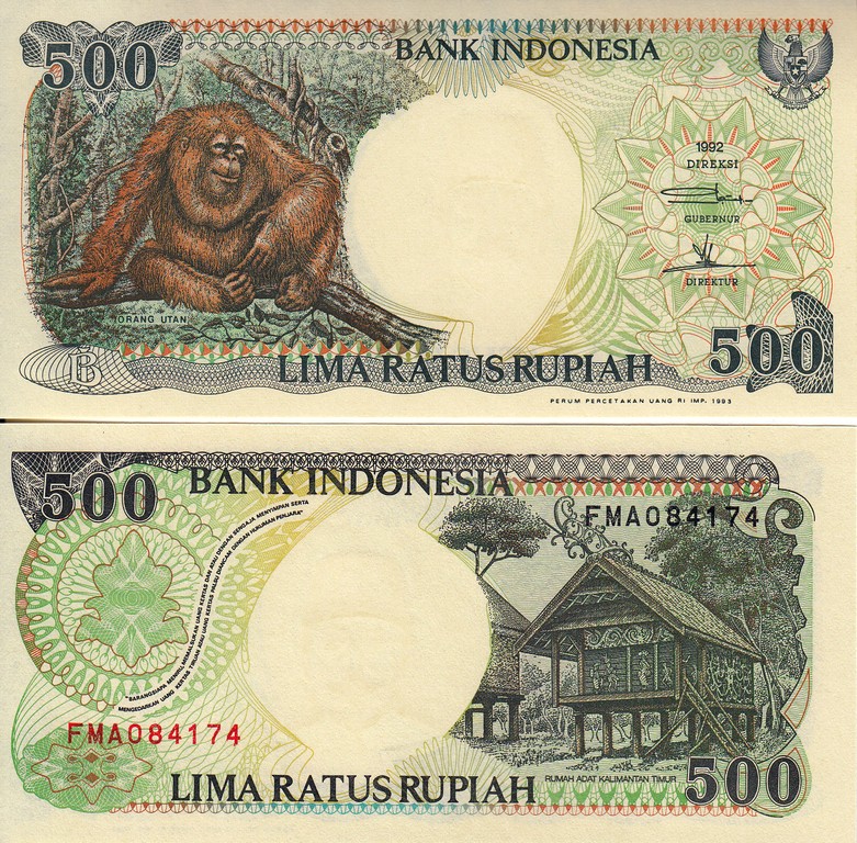 Индонезия Банкнота  500 рупий 1992 (93) UNC 