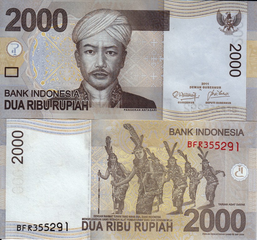 Индонезия Банкнота  2000 рупий 2011 UNC 