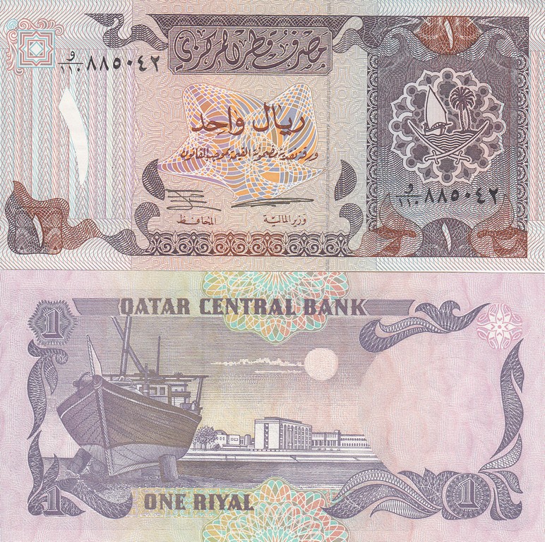 Катар Банкнота 1 риал 1996 UNC