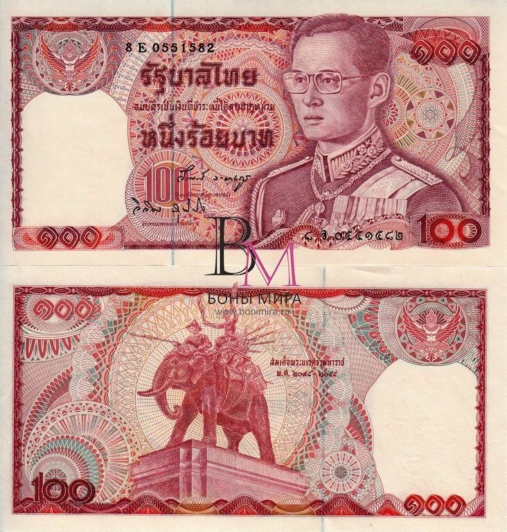 Таиланд Банкноты 100 бат 1978 UNC П-89B-58