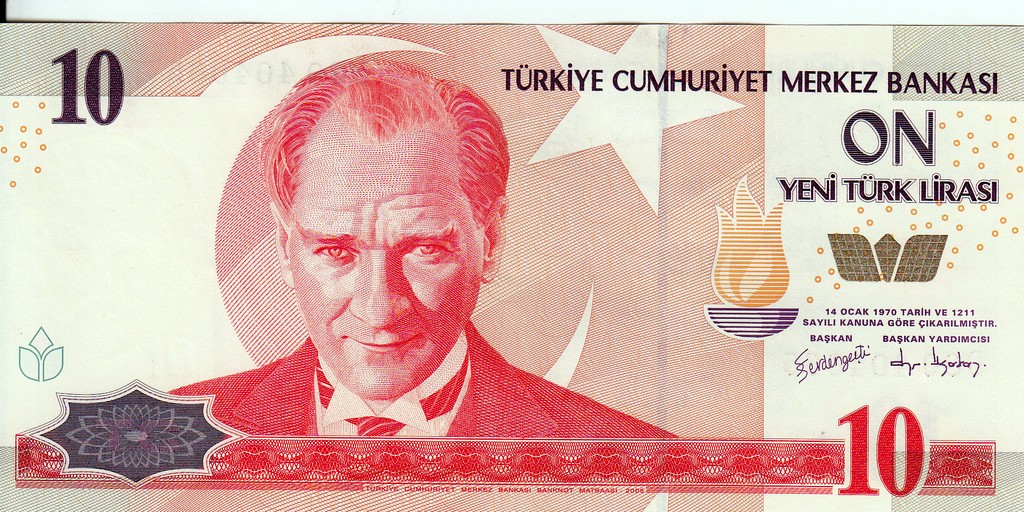Турция Банкнота 10 лир 2005 UNC P218